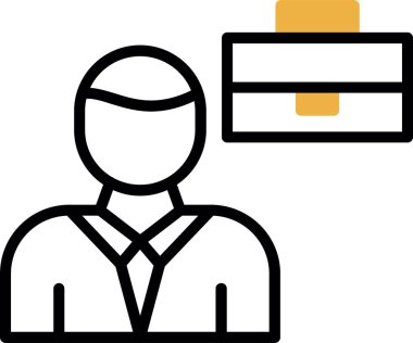 işadamı web simgesi, vektör çizim