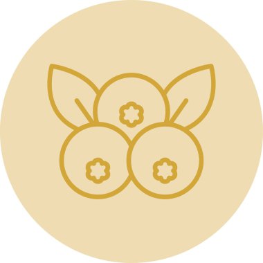 Yaban mersini ağ simgesi, vektör illüstrasyonu