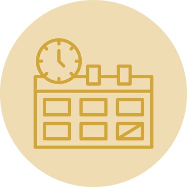 Zamanlama web simgesi, vektör illüstrasyonu 