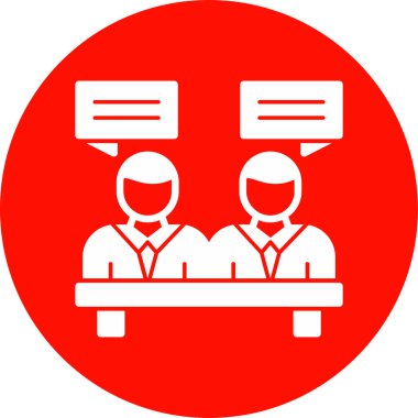 Web simgesi toplantı, illüstrasyon vektör