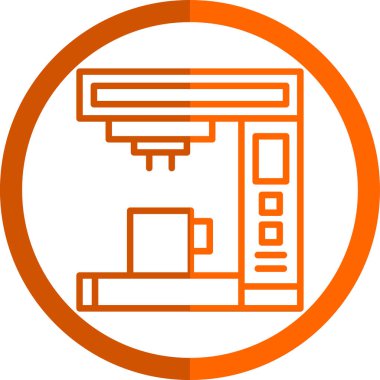 kahve makinesi web simgesi, vektör çizim