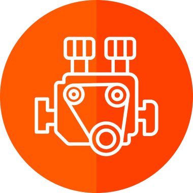 motor simgesi, vektör illüstrasyonu basit tasarım