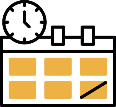 Zamanlama web simgesi, vektör illüstrasyonu 