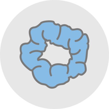 Scrunchie web simgesi, vektör illüstrasyonu