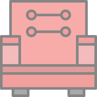 koltuk web simgesi, vektör çizim