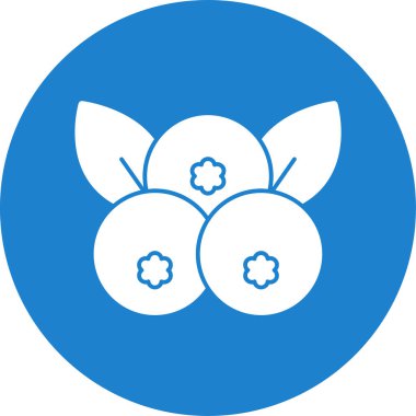 Yaban mersini ağ simgesi, vektör illüstrasyonu