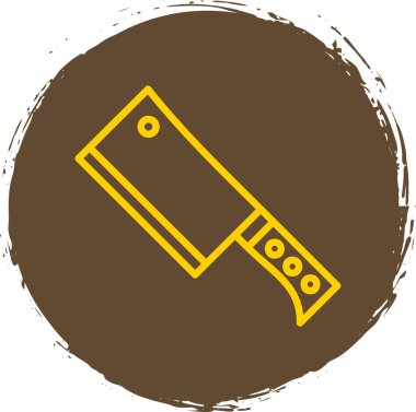 Kasap bıçağı simgesi, vektör illüstrasyonu basit tasarım