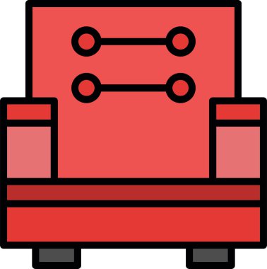 koltuk web simgesi, vektör çizim