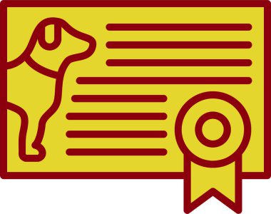 Sertifika web simgesi, vektör çizim 