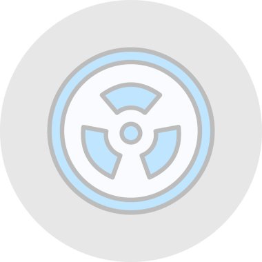 Radyasyon işareti web simgesi, vektör illüstrasyonu 