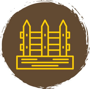 çit web simgesi, vektör çizim