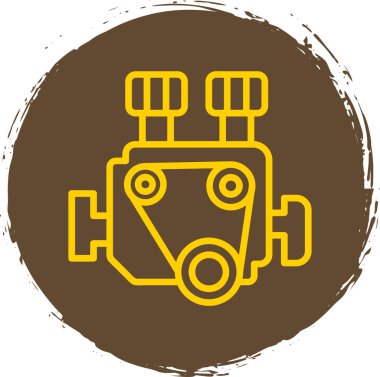 motor simgesi, vektör illüstrasyonu basit tasarım