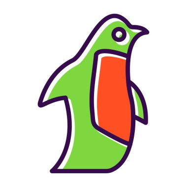 Penguen Web simgesi, vektör illüstrasyonu