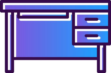 Mobilya simgesi, vektör illüstrasyonu basit tasarım