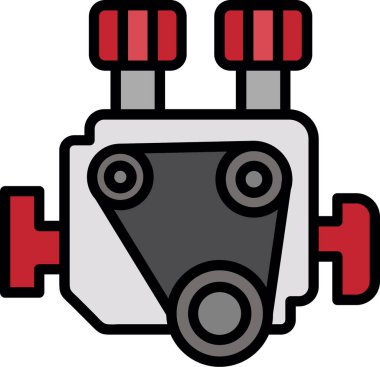 motor simgesi, vektör illüstrasyonu basit tasarım