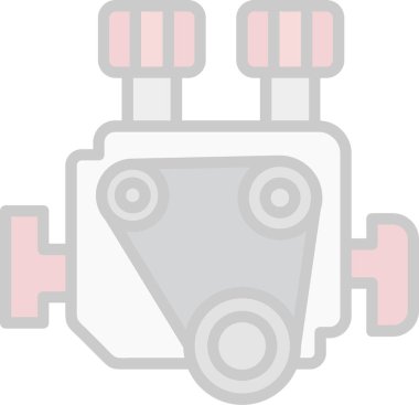 motor simgesi, vektör illüstrasyonu basit tasarım