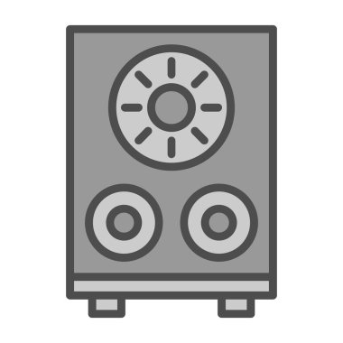 Hoparlör web simgesi, vektör illüstrasyonu