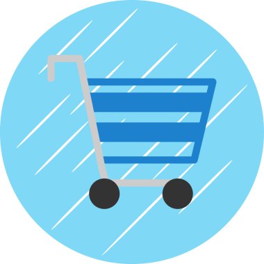 Alışveriş arabası. Basit resimleme