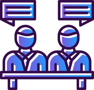 Web simgesi toplantı, illüstrasyon vektör