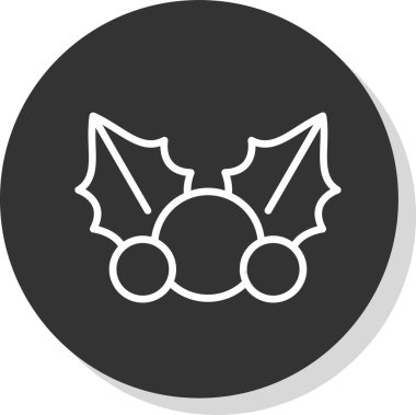 Ökseotu web simgesi, vektör illüstrasyonu