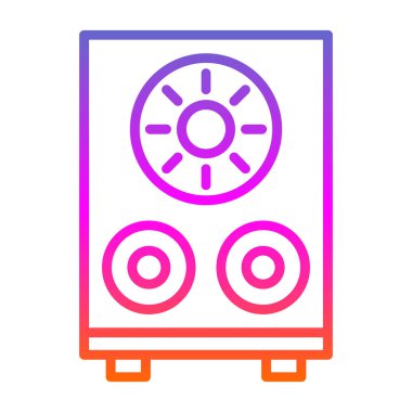 Hoparlör web simgesi, vektör illüstrasyonu