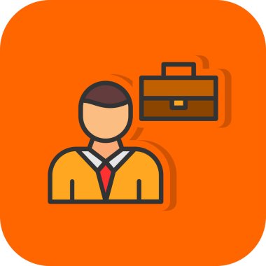 işadamı web simgesi, vektör çizim