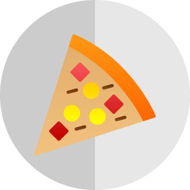 Pizza web simgesi, vektör çizim 