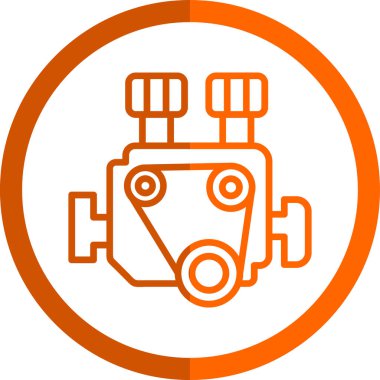 motor simgesi, vektör illüstrasyonu basit tasarım