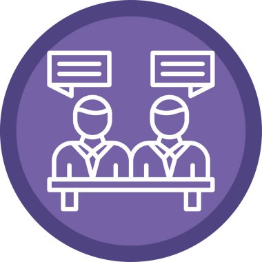 Web simgesi toplantı, illüstrasyon vektör