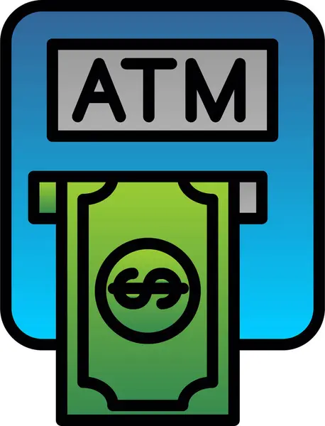Atm machine web icon, vector illustration