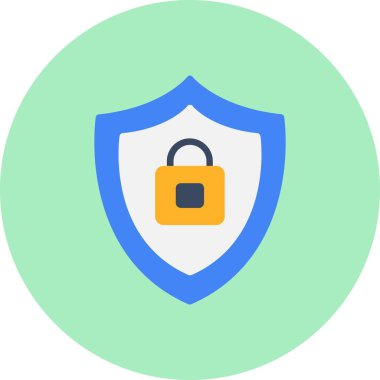 Düz Çember Vektör Simgesi Tasarımı Koru