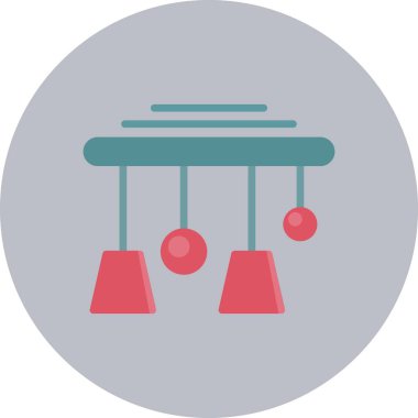 Avize Düz Çember Vektör Simgesi Tasarımı