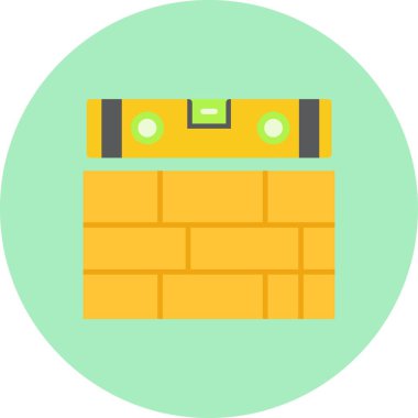 Düzey Düz Çember Vektör Simgesi Tasarımı