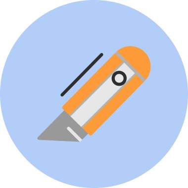 Kesici Düz Çember Vektör Simgesi Tasarımı