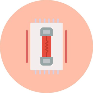 Sigorta Kutusu Düz Çember Vektör Simgesi Tasarımı