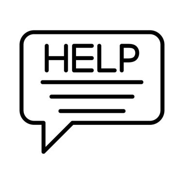 Ask For Help Vector Icon Design