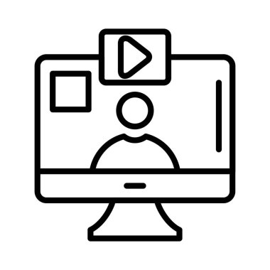 Video Call Vector Icon Design