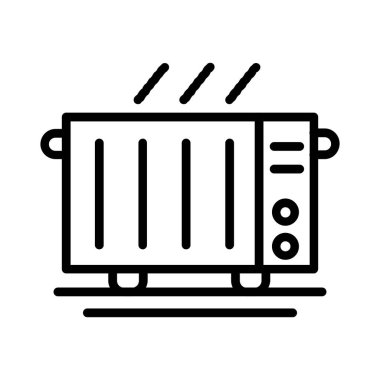 Electric Heater Vector Icon Design