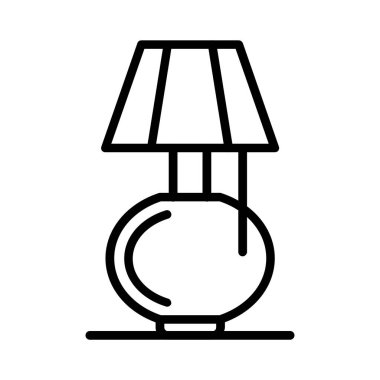 Table Lamp Vector Icon Design