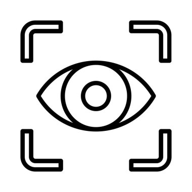 Eye Scanner Vector Icon Design