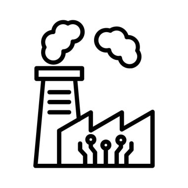 Smart Factory Vector Icon Design