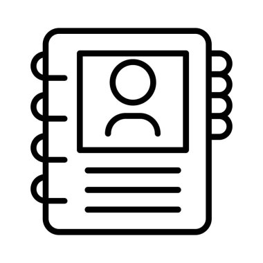 Address Book Vector Icon Design