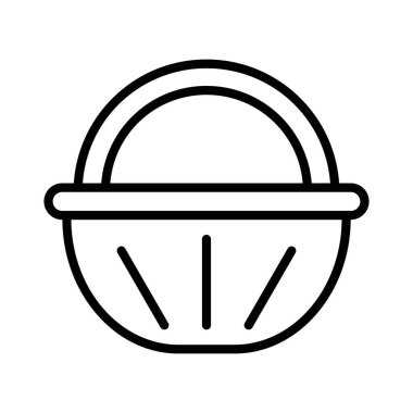 Food Basket Vector Icon Design