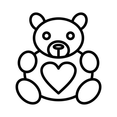 Teddy Bear Vector Icon Design