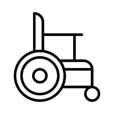 Wheel Chair Vector Icon Design