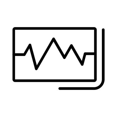 Ecg Reading  Vector Icon Design