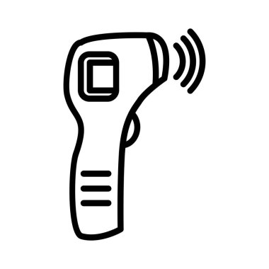 Thermometer Gun Vector Icon Design