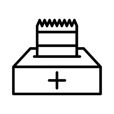 Tissue Box Vector Icon Design