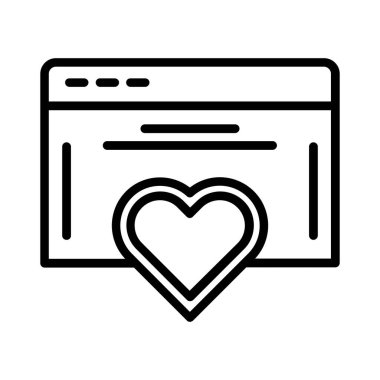 Kalp vektör simgesi tasarım