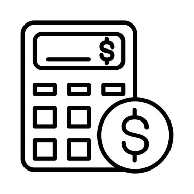 Hesap makinesi vektör simgesi tasarım